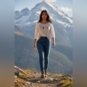 Maurices Autumn Arrow Textured Sleeve Tee